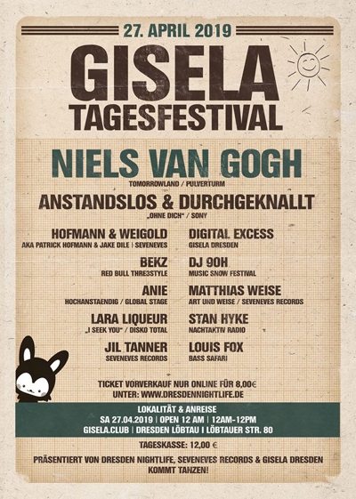 Plakat Gisela Tagesfestival II 27.04.2019